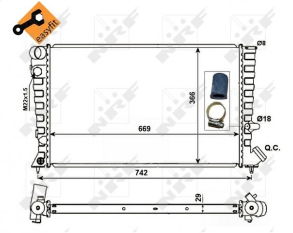 Acessar a peça Radiador 1.8l diesel - 1.9l diesel