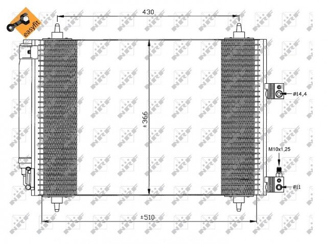 Acessar a peça Condensador de climatização