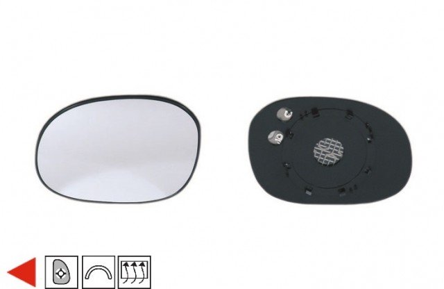 Acessar a peça Vidro com suporte esquerdo eletrico, convexo, termico ->2010