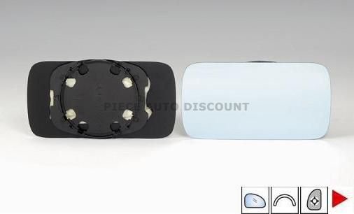 Acessar a peça Vidro com suporte direito, convexo, azul