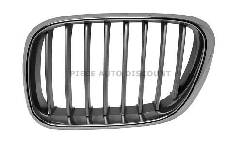 Acessar a peça Grelha esquerda quadro cromado/lamas cinzento prata