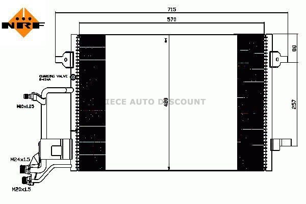 Acessar a peça Condensador de climatização (555x400x16) 10/94->09/97 ccm/cca