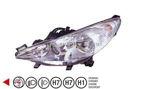 Acessar a peça Farol esquerdo H7+H1+H7 [Cromado]