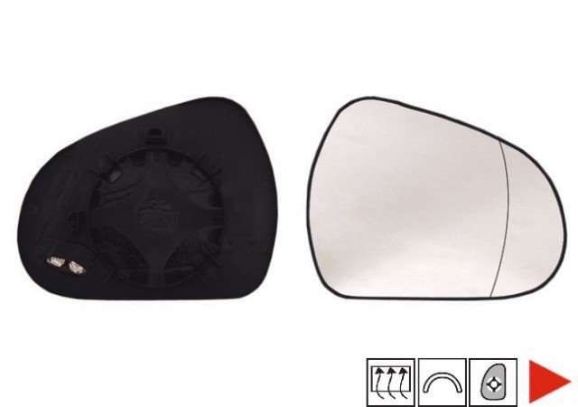 Acessar a peça Vidro com suporte direito convexo, termico