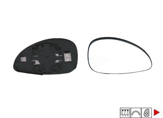 Acessar a peça Vidro com suporte direito convexo, termico