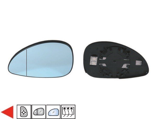 Acessar a peça Vidro com suporte esquerdo asferico, azul, termico