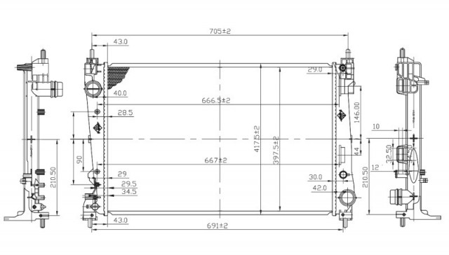 Acessar a peça Radiador 1.3l cdti - 1.7l cdti