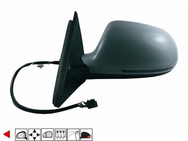 Acessar a peça Espelho esquerdo eletrico, asferico, termico, preparado, com pisca, 6 pins, familiar
