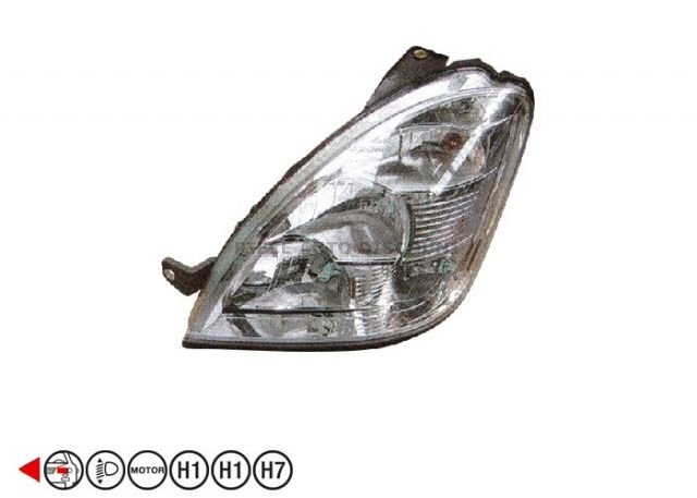 Acessar a peça Farol esquerdo H1+H1+H7