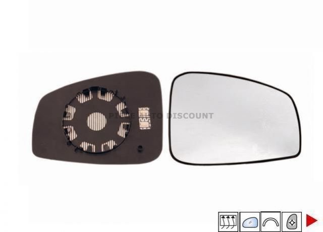 Acessar a peça Vidro com suporte direito convexo, azul, termico