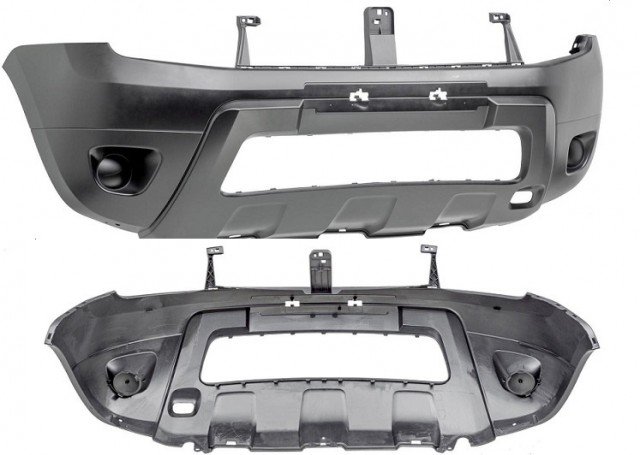 Acessar a peça Para choques frente preto com buracos nevoeiro