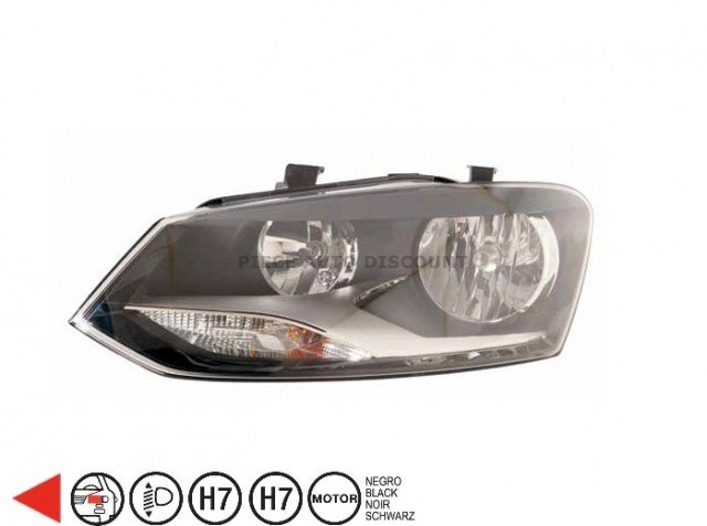 Acessar a peça Farol esquerdo H7+H7 [Preto] [Preto