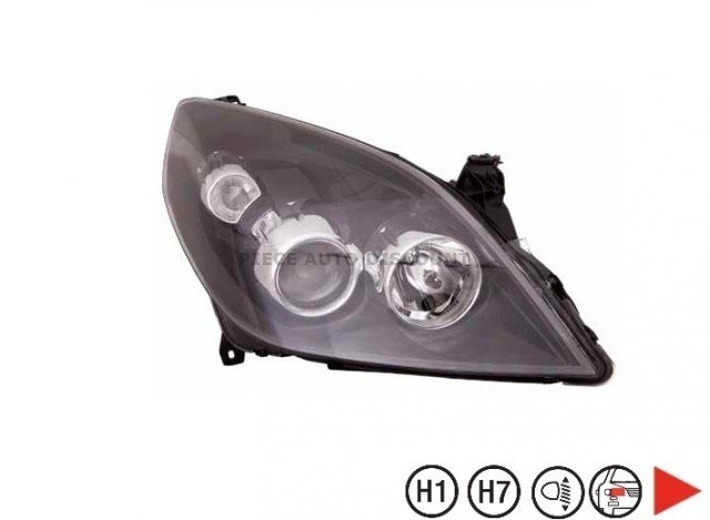 Acessar a peça Farol direito h1+h7 [preto]