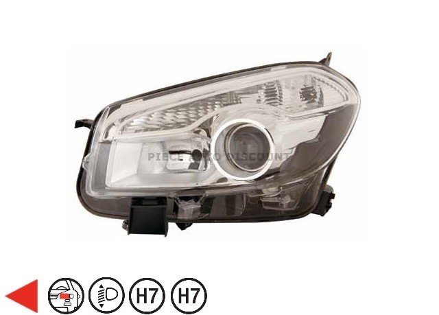 Acessar a peça Farol esquerdo elétrico H7+H7