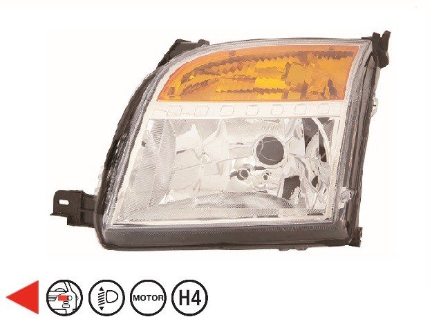 Acessar a peça Farol esquerdo eletrico com motor h4+p21w+w5w tipo he