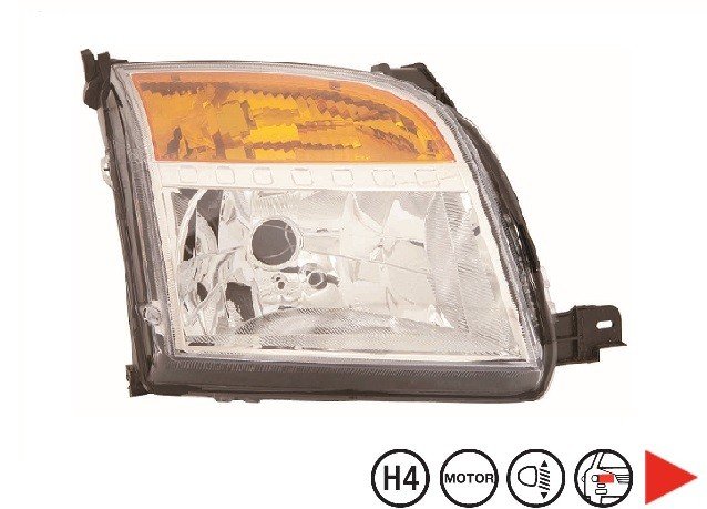 Acessar a peça Farol direito eletrico com motorh4+p21w+w5w tipo he