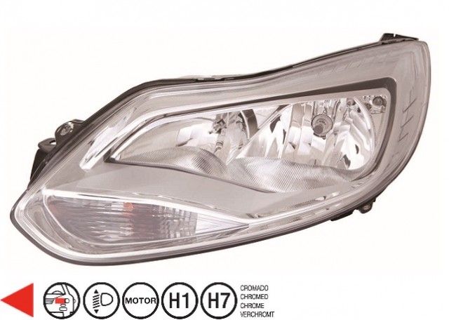 Acessar a peça Farol esquerdo H1+H7 [Cromado]