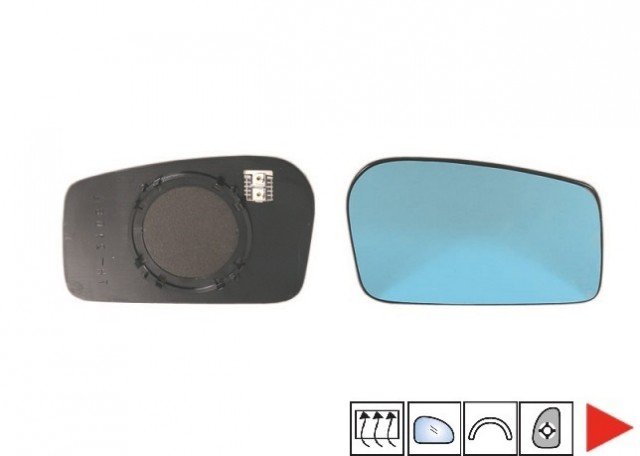 Acessar a peça Vidro azul + suporte espelho direito aquecido