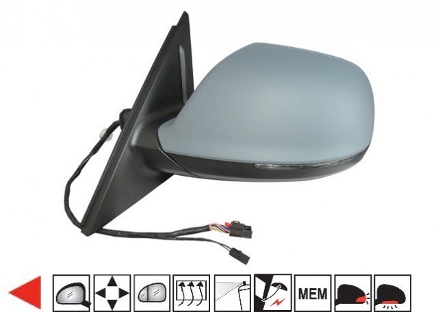 Acessar a peça Espelho dobrável aquecido aquecido esquerdo + pisca + memória [grande angular]