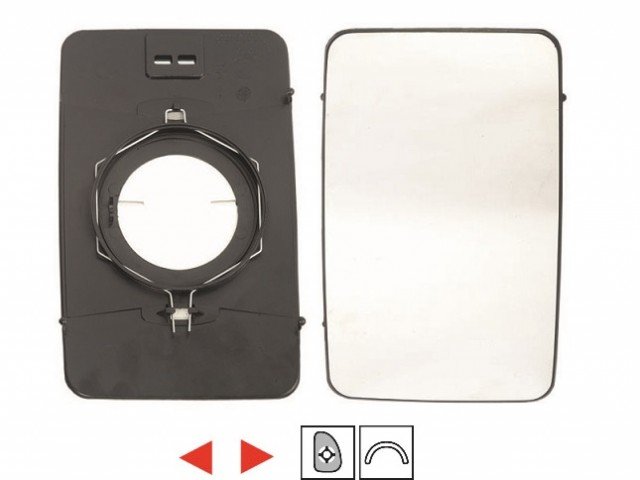 Acessar a peça Vidro com suporte reversivel convexo