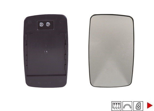 Acessar a peça Vidro com suporte direito convexo