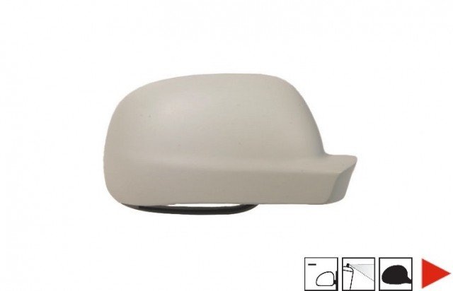 Acessar a peça Capa espelho retrovisor direito, preparado (modelo pequeno)