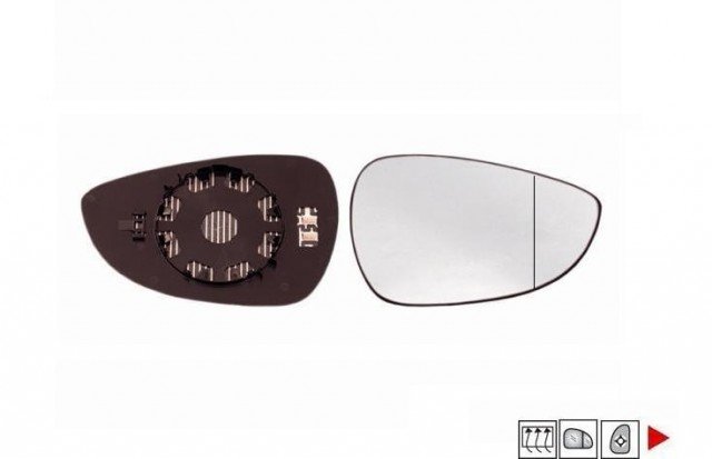 Acessar a peça Vidro do espelho direito aquecido + suporte [grande angular]
