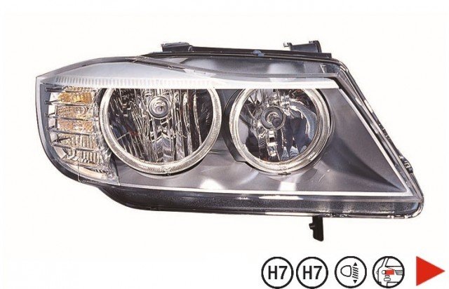 Acessar a peça Farol direito eletrico h7+h7+h6wx2 tipo v