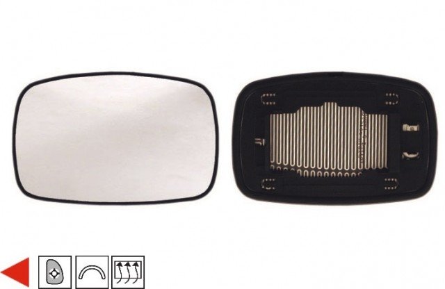 Acessar a peça Vidro com suporte esquerdo convexo, termico