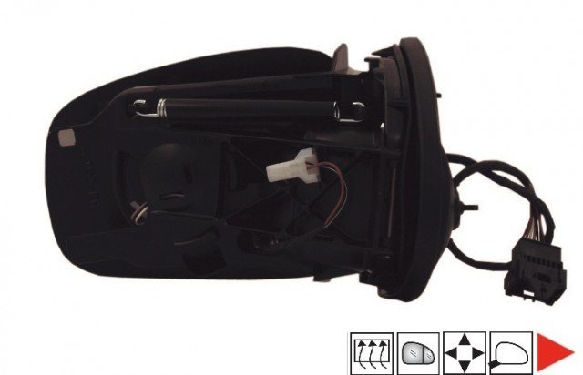 Acessar a peça Corpo do espelho direito elétrico, aquecido [grande angular]