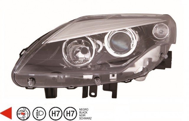 Acessar a peça Farol esquerdo eletrico base preta h7+h7 2011->