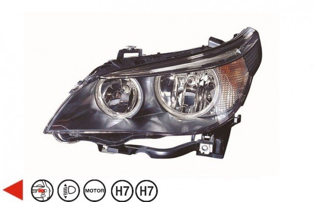 Acessar a peça Farol esquerdo led eletrico commotor h7+h7+w5wx2+py21w tipo he