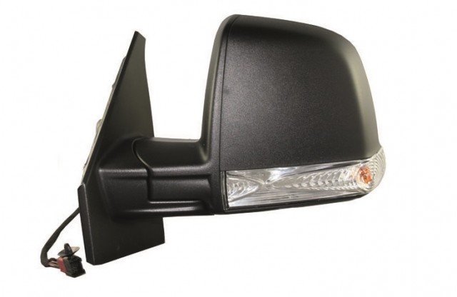 Acessar a peça Espelho esquerdo eletrico, termico, convexo, preto, com pisca-pisca, 6 pins