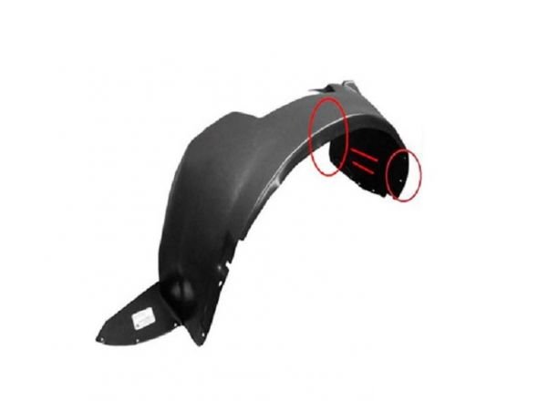 Acessar a peça Cava de roda frente esquerda sem abas