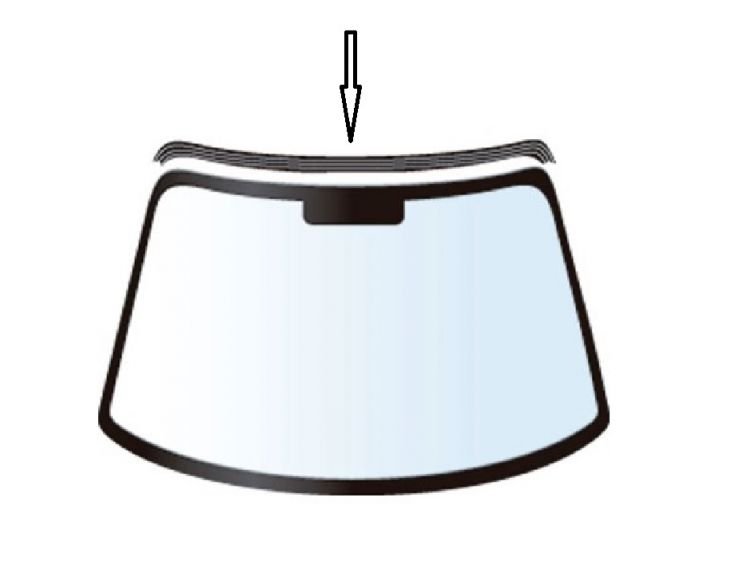 Acessar a peça Friso para-brisas superior