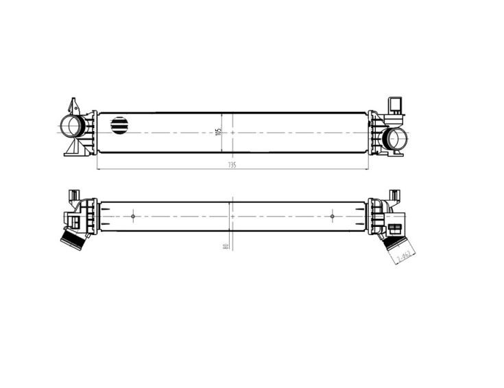 Acessar a peça Resfriador do trocador de ar