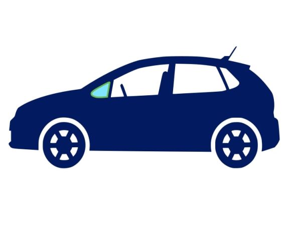 Acessar a peça Janela de vidro frente lateral esquerdo fixo matizado em verde