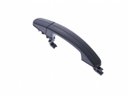 Acessar a peça Puxador porta frente/mala direita com embelezador preta rugosa sem olho fechadura