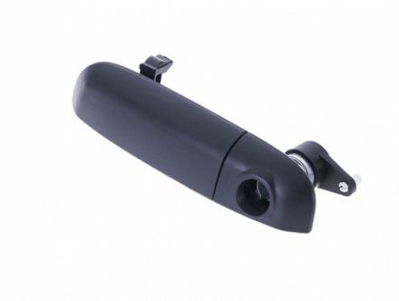 Acessar a peça Puxador porta frente esquerda preta rugosa com olho fechadura