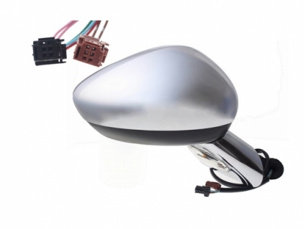 Acessar a peça Espelho retrovisor elétrico direito, convexo, aquecido, com indicador, cromado, base cromada, sonda (9 pinos)