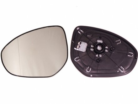 Acessar a peça Vidro + suporte retrovisor esquerdo convexo térmico cromado