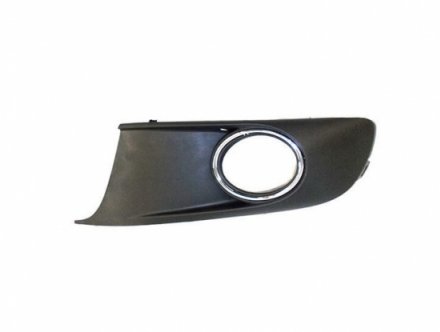 Acessar a peça Grelha esquerda para choques frente preta com buraco nevoeiro com cerquilho cromado