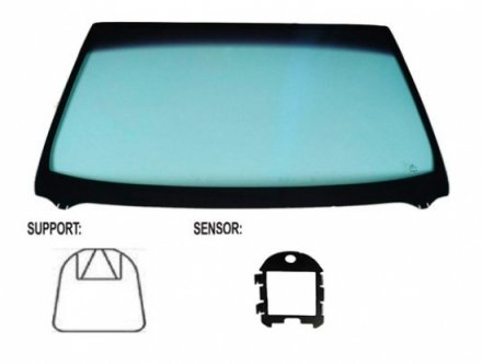 Acessar a peça Para-brisas verde controlo solar serigrafia base espelho sensor chuva/luz janela