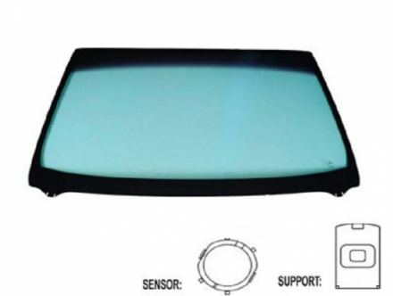 Acessar a peça Para-brisas verde serigrafia modificada base espelho sensorchuva janela