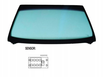 Acessar a peça Para-brisas verde controlo solar serigrafia mod. sensor chuva/luz friso sup/inf janela