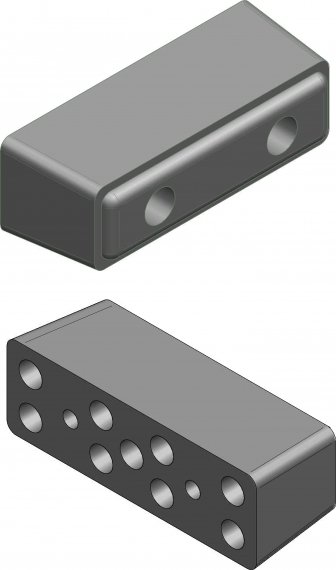 Acessar a peça Batente de borracha 245x80x90