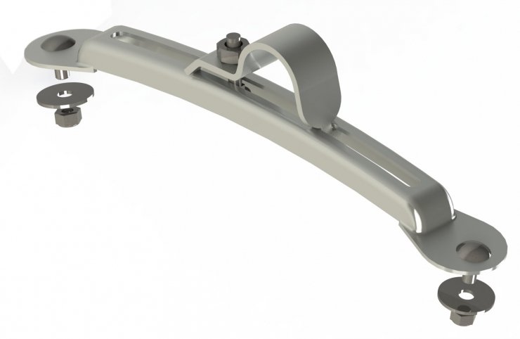 Acessar a peça Abraçadeira suporte do cava de roda regulável Ø42 (L=356)