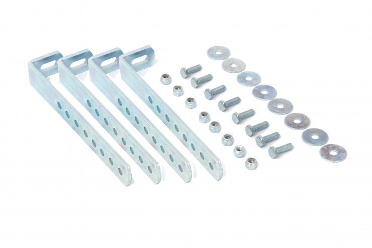 Acessar a peça Kit universal de suportes zincados verticais