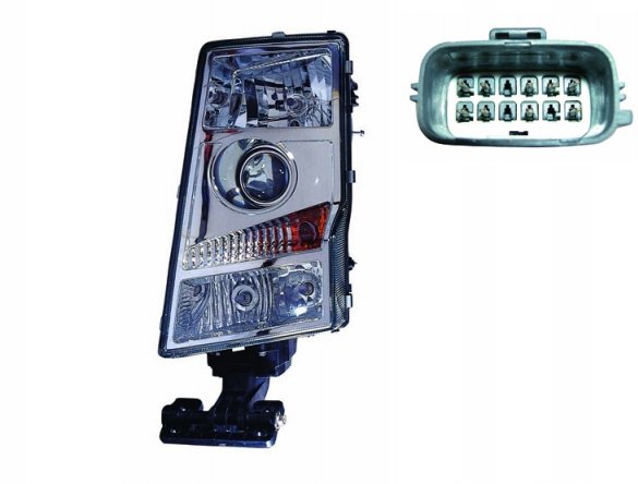 Acessar a peça Farol direito manual H7 + H7 + H7 + H7 + H7 + D2S (retangular - 24V)