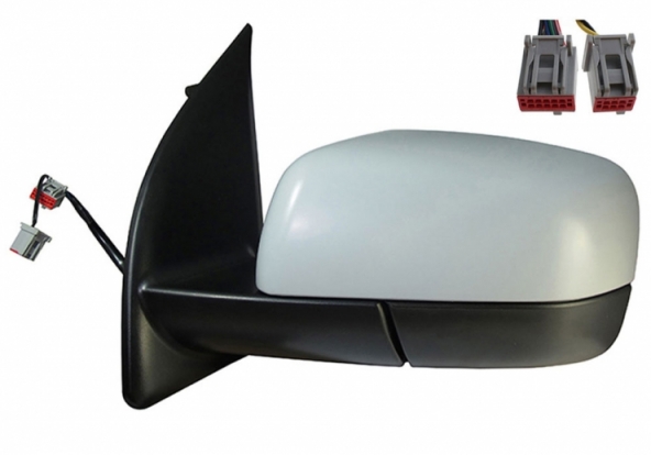 Acessar a peça Espelho retrovisor elétrico esquerdo, convexo, aquecido, preparado, rebatível, sonda, cortesia (9 pinos)